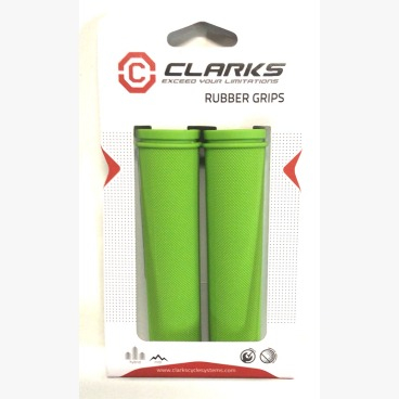 Грипсы CLARK`S С98-130 на руль, резиновые 130мм зеленые